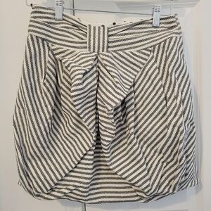 Eva Franco Black and White Bubble Hem A-Line Bow Skirt. Size 6